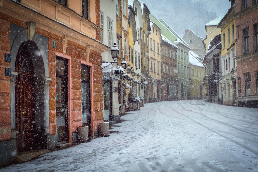Snow in Ljubljana, Slovénie (Photo: Marco Secchi)