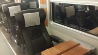 Sièges isolés en classe Preferente à bord d’un AVE de Barcelone à Madrid