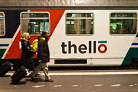 Départ du premier train Thello à Paris gare de Lyon le 11 décembre 2011