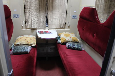 Cabine première classe du train Batoumi – Tbilissi