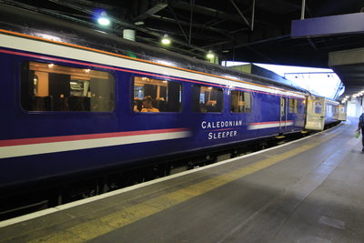 Extérieur d’une voiture du Caledonian Sleeper