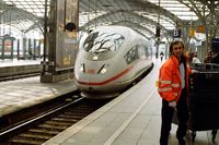 Arrivée du ICE Cologne – Hambourg en gare de Köln Hauptbahnhof