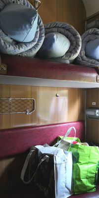 Compartiment de 4 couchettes première classe dans le train Brest ⇄ Minsk
