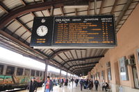 Panneaux des trains au départ en gare de Zagreb