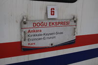Panneau du train Doğu Ekspresi (Ankara Kars)