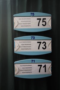 Étiquettes compartiment couchettes à bord du train de nuit 498 Zagreb (Croatie) ⇄ München (Allemagne)