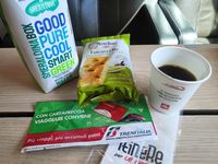 Collation gratuite à bord de Frecciarossa : café, eau, focaccelle aux olives