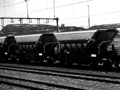 Voies de la gare de Kiruna en laponie suédoise