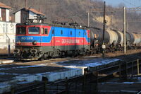 Locomotive Grup Feroviar Roman en gare de Sighișoara (Roumanie)
