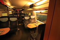 Intérieur seconde classe de l’ancien train ICE Copenhague – Hambourg