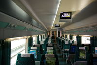 Intérieur du train à grande vitesse KTX Séoul – Busan (deuxième classe)