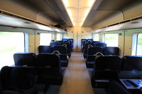 Intérieur d’un wagon de seconde classe du train Øresundståg entre Copenhague et Gothenburg
