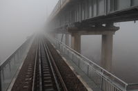 Pont ferroviaire de l’amitié Roussé-Giurgiu à la frontière Roumanie Bulgarie