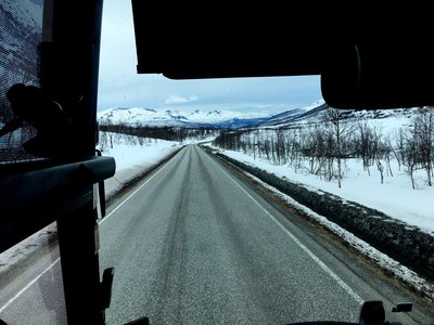 Route entre Tromsø et Narvik (Norvège)