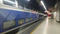 TGV français 9705 en gare de Barcelona Sants et à destination de Paris Gare de Lyon
