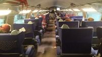 Intérieur d’une voiture 1<sup>e</sup> classe dans le TGV Paris ⇄ Barcelona Sants