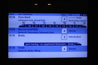 Composition des trains en gare de Rotterdam (dont le Thalys pour Paris)
