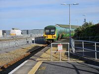 Arrivée du train Rosslare-Dublin en gare de Wexford