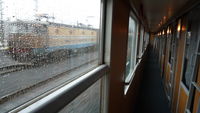 Intérieur (couloir) du train de nuit Budapest–Bucarest