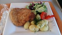 Déjeuner au wagon restaurant (préparé maison !) dans le train TLK Cracovie ⇄ Varsovie (Pologne)