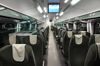 Intérieur seconde classe du train ÖBB Railjet Frankfurt – München – Budapest