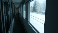 Intérieur (couloir) du train de nuit Paris München en seconde classe