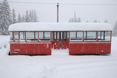 Ancienne voiture du tramway du Mont-Blanc