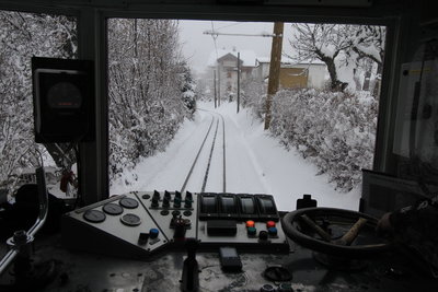 Cabine du tramway du Mont-Blanc