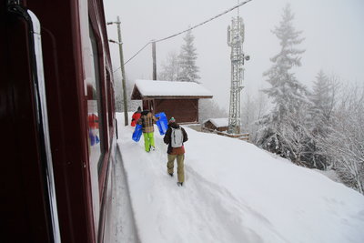 Lugeurs en gare de Motivon