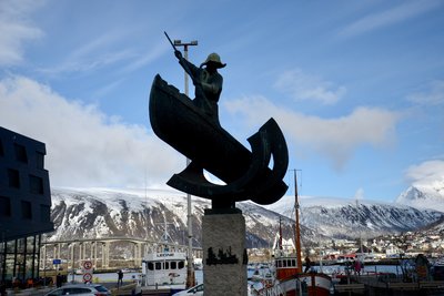Statue à Tromsø (Norvège)
