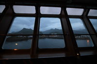 Vue du salon panoramique à bord de l’express côtier Hurtigruten (navire Richard With)