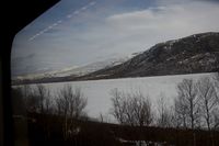 Vue du train Oslo Trondheim au printemps